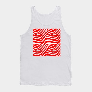 Zebra Red and White 2 Tank Top